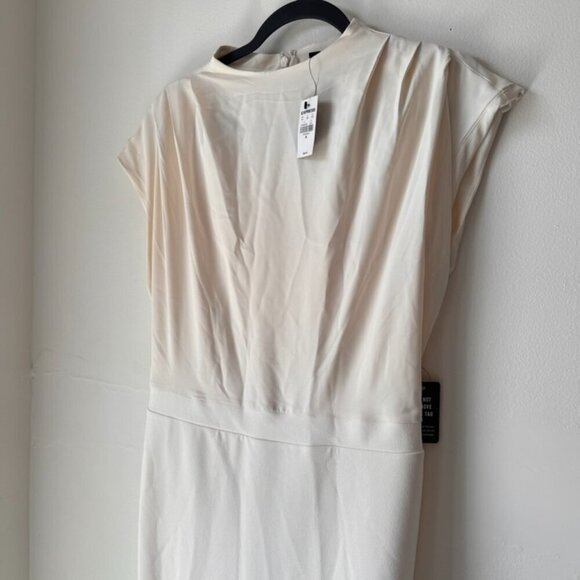 Express White Midi Dress | Cap Sleeves | Modern Chic | NWT Size M - Picture 5 of 11